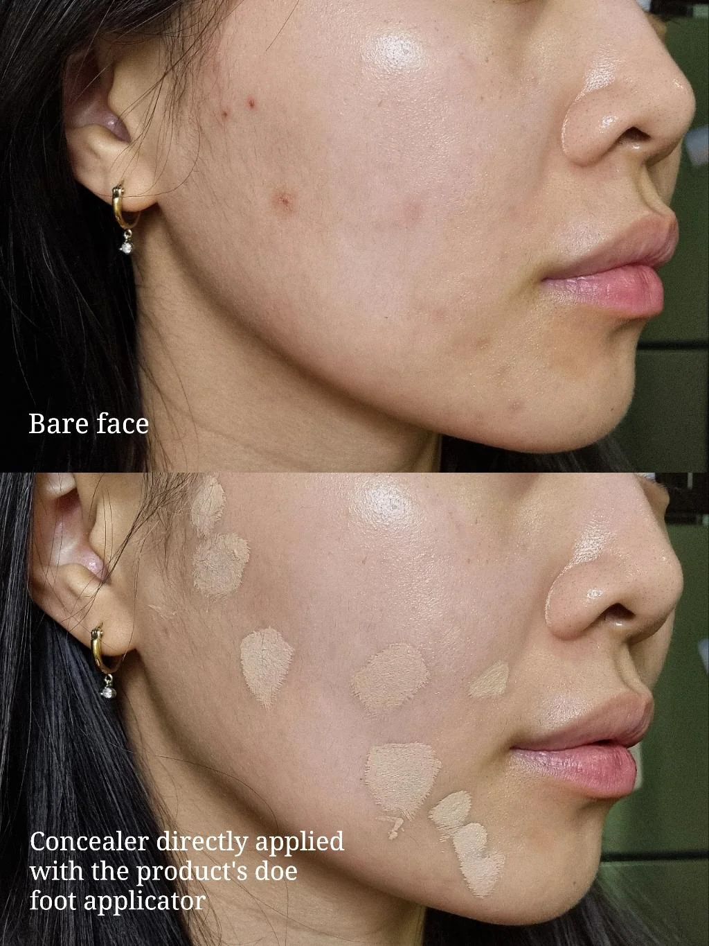 The Saem Cover Tip Concealer before after